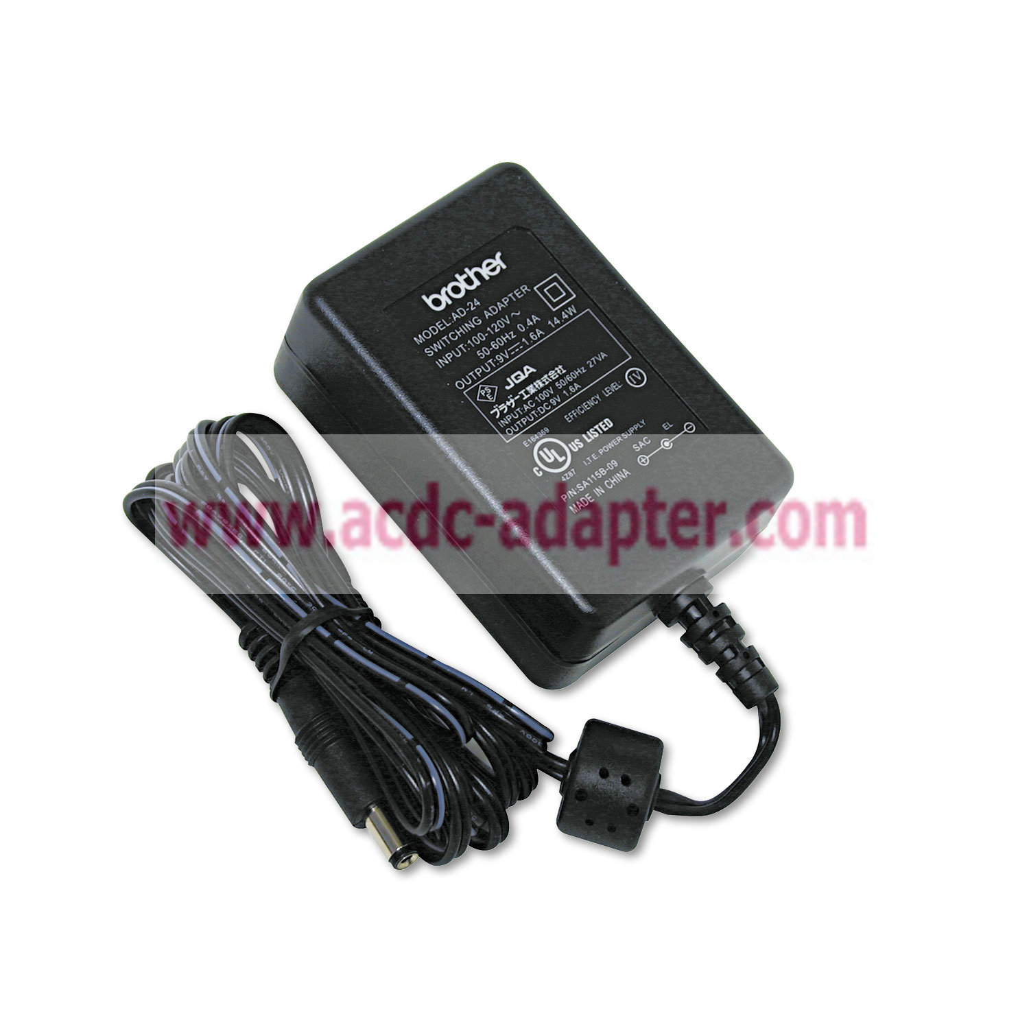Brother P-Touch AD-24 9V 1.6A AC Adapter for Brother P-Touch Label Makers
